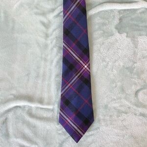 Tartan by Strathmore Men’s Purple Blue Wool Neck Tie